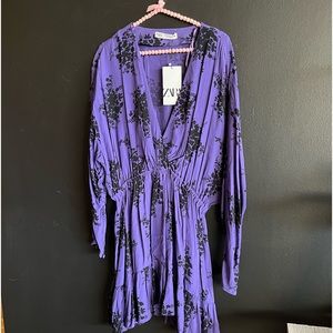 Zara loose fitting short floral dress